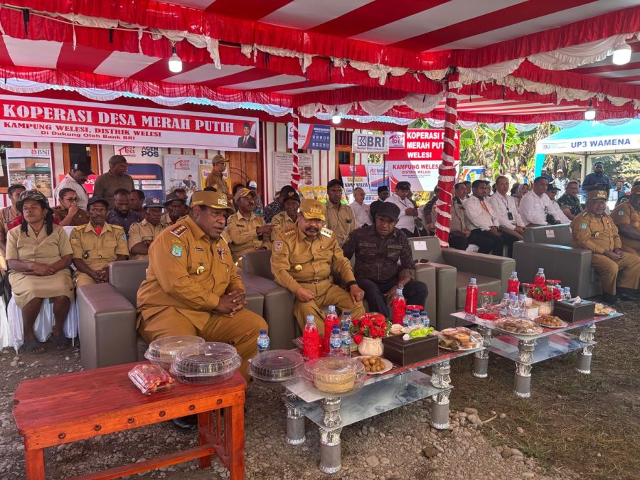 Peluncuran Koperasi Desa Merah Putih secara daring di Kampung Walesi Distrik Walesi